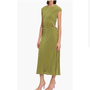 Cap Sleeve Maxi Dress With Short Sleeves and Cutouts
